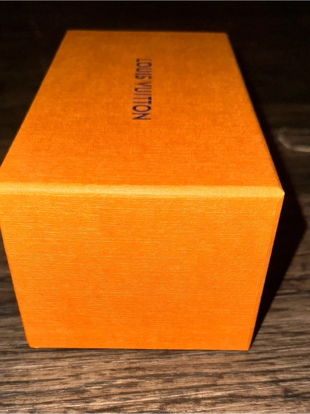 Louis Vuitton Orange Box with Cream Drawer and Blue Pull
